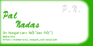 pal nadas business card